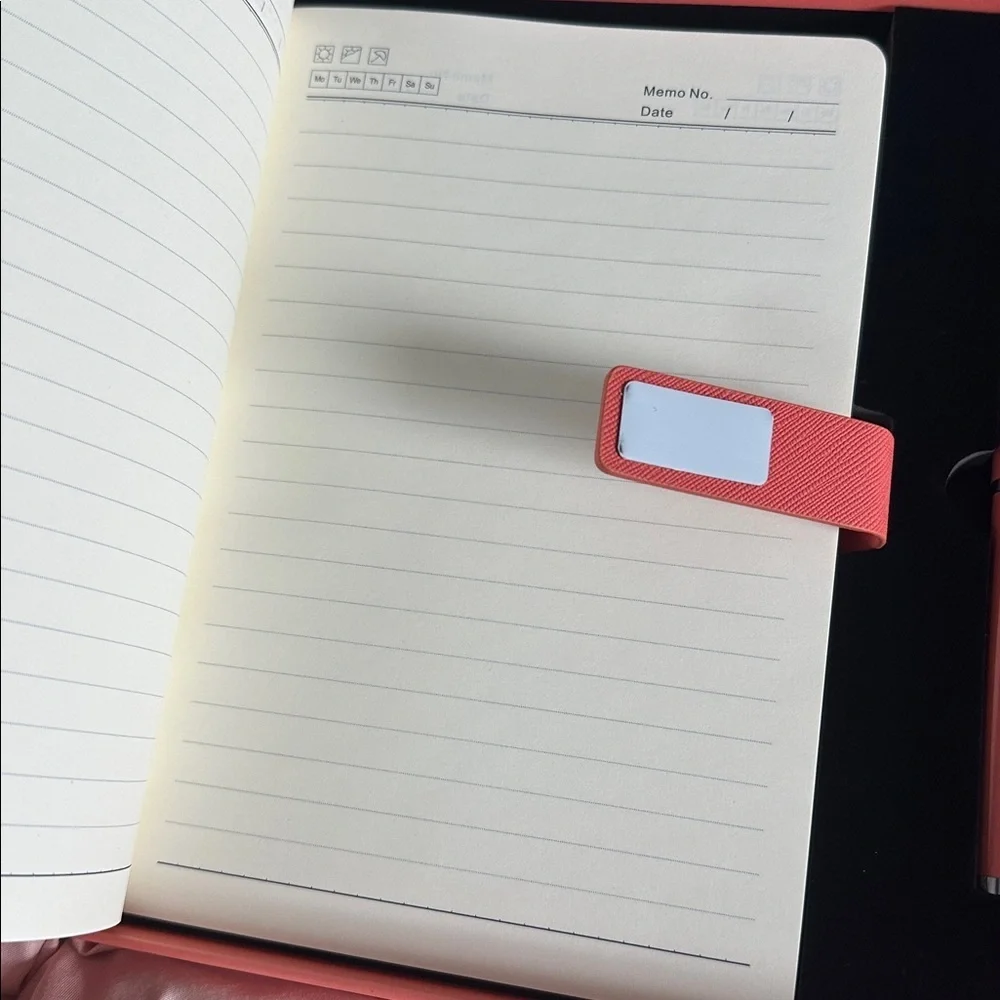 Coral Notebook and Pen Set